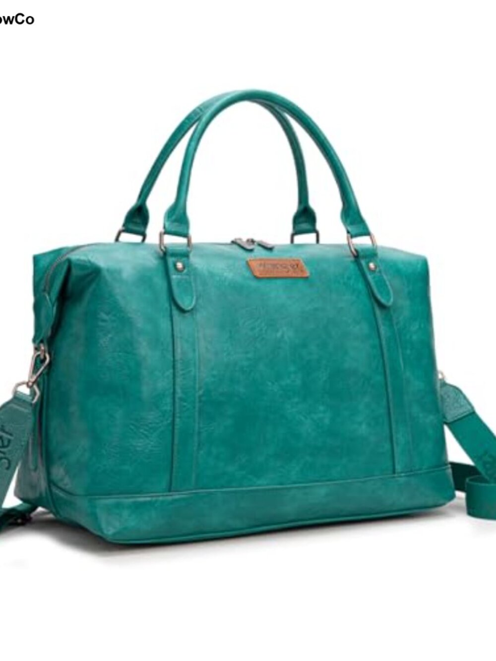 Faux Leather Travel Duffel Bag Large Waterproof Carry On Weekender